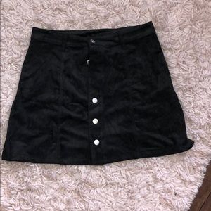 Black velvet skirt